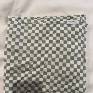 Green and White Checkered Blanket